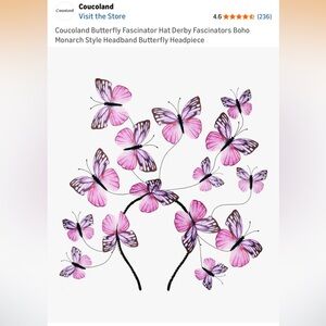 Coucoland Butterfly Fascinator Monarch Headband